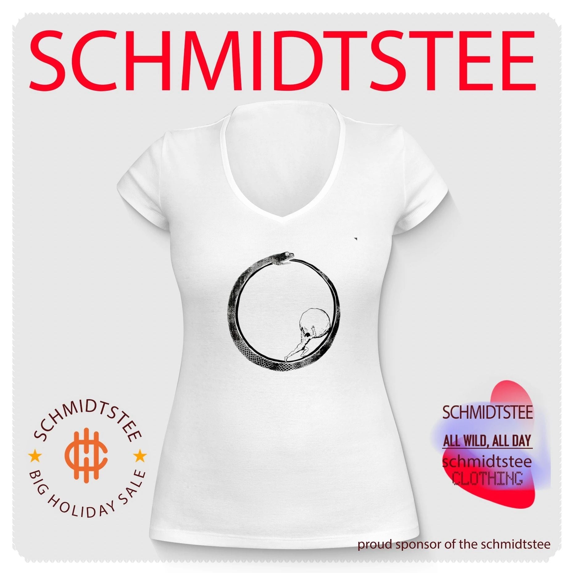 Sisyphus in Ouroboros illustrated shirt