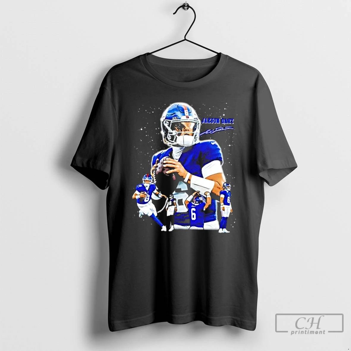 Classic Jaxson Dart Aura New York Giants Football Signature T Shirts