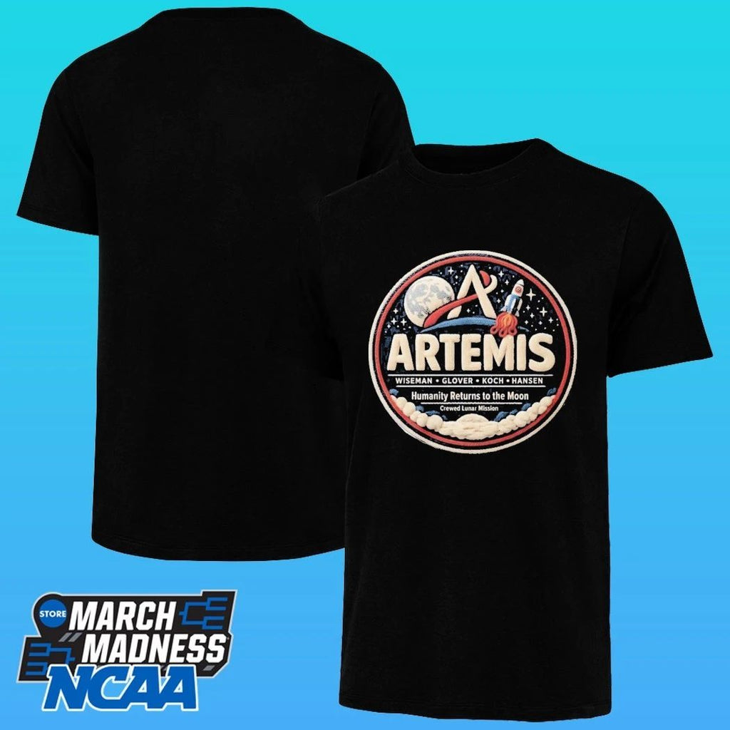 Artemis 2 Mission Faux Lunar Patch NASA Shirt