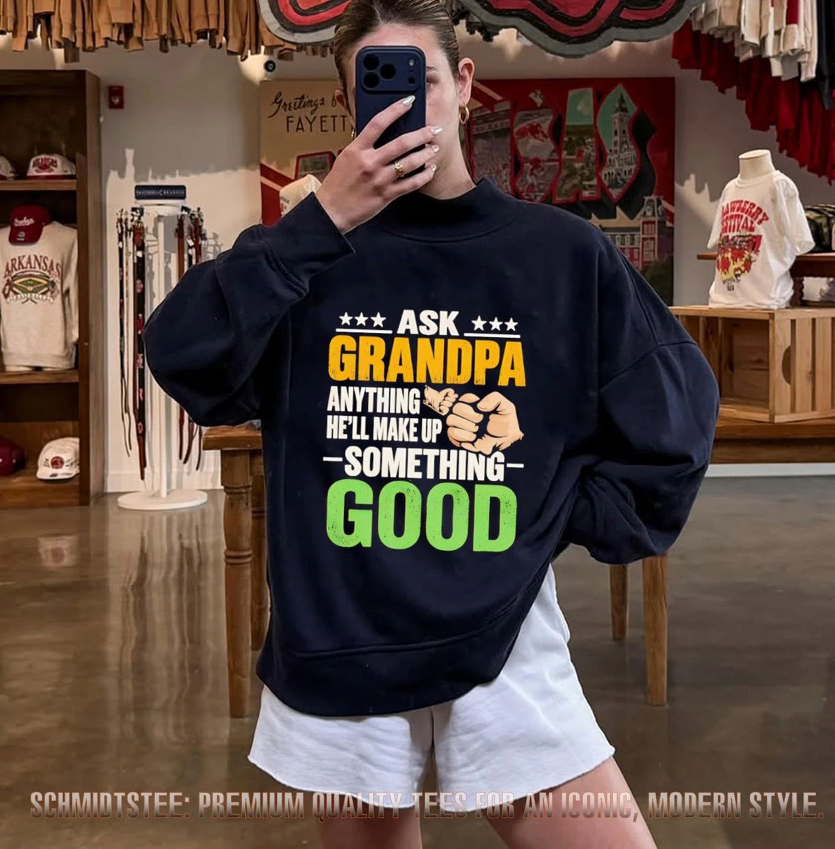 Ask Grandpa Anything He Will Make Up Something Good shirt