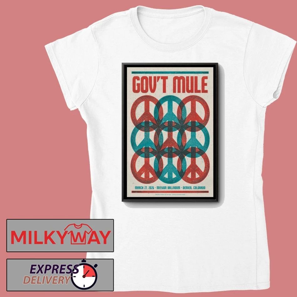Poster Gov’t Mule Mar 27 2026 Denver, Colorrdo shirt
