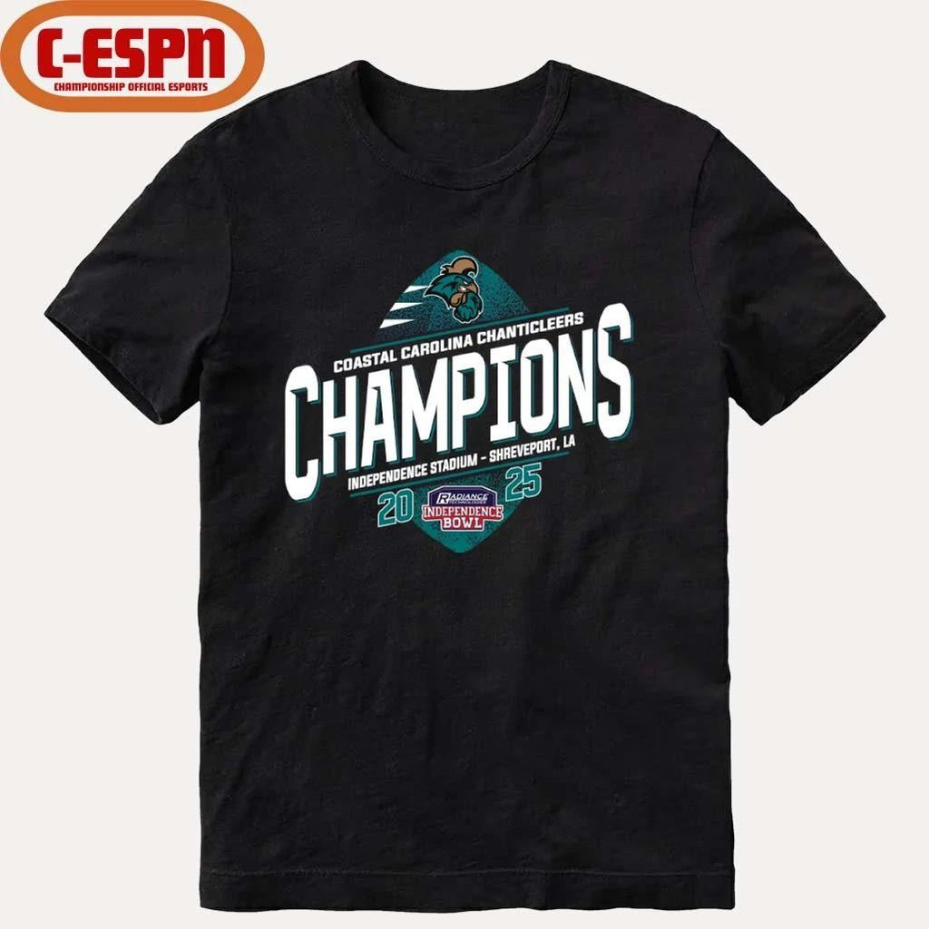 Coastal Carolina Football 2025 Independence Bowl Champions T-Shirt