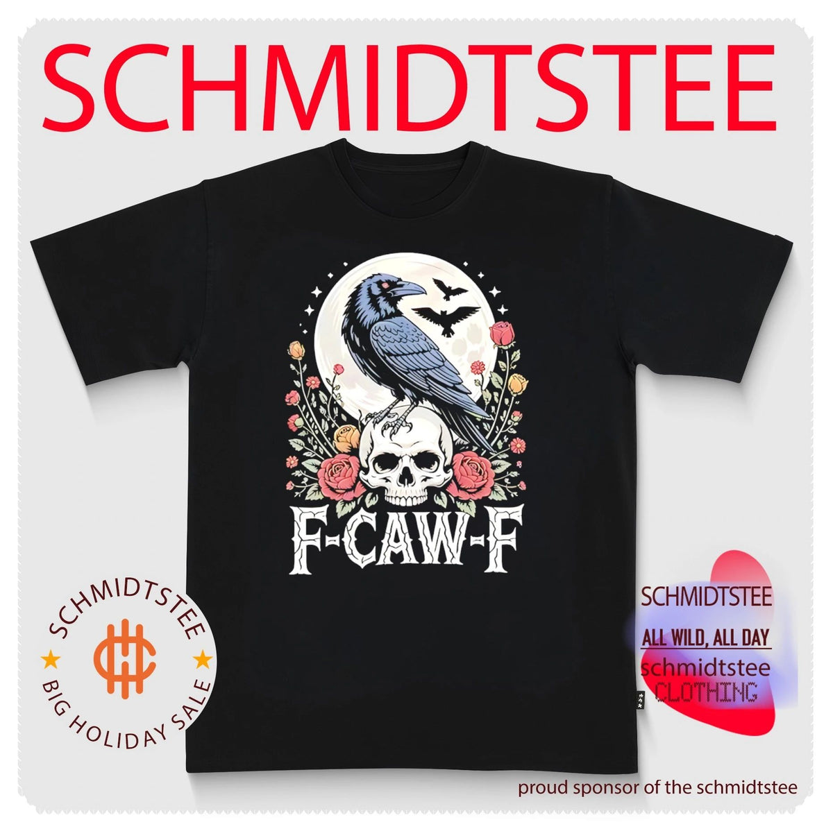 Crow F-Caw-F illustration Halloween 2026 shirt