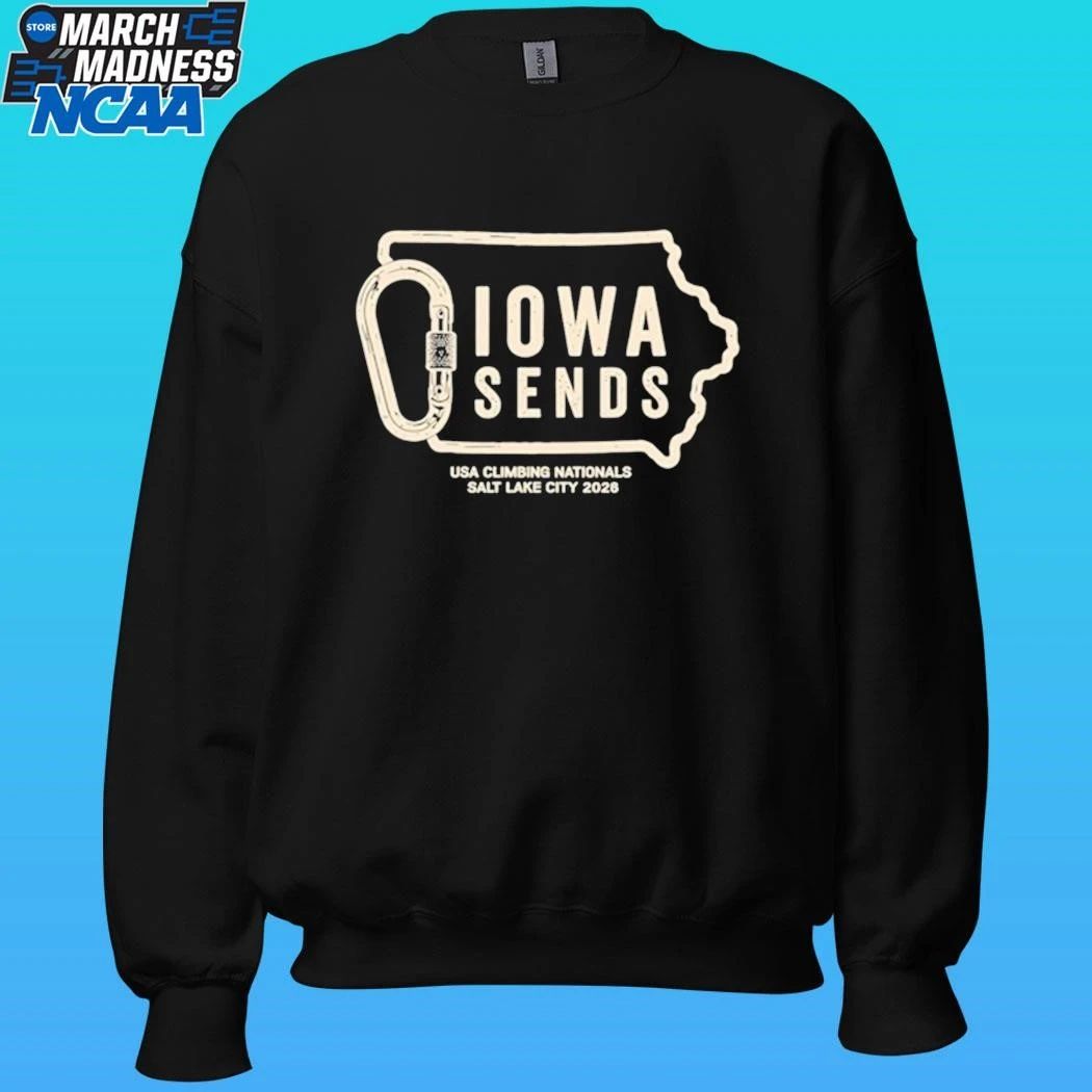 Climb Iowa Iowa Sends Usa Climbing Nationals Salt Lake City 2026 Shirt