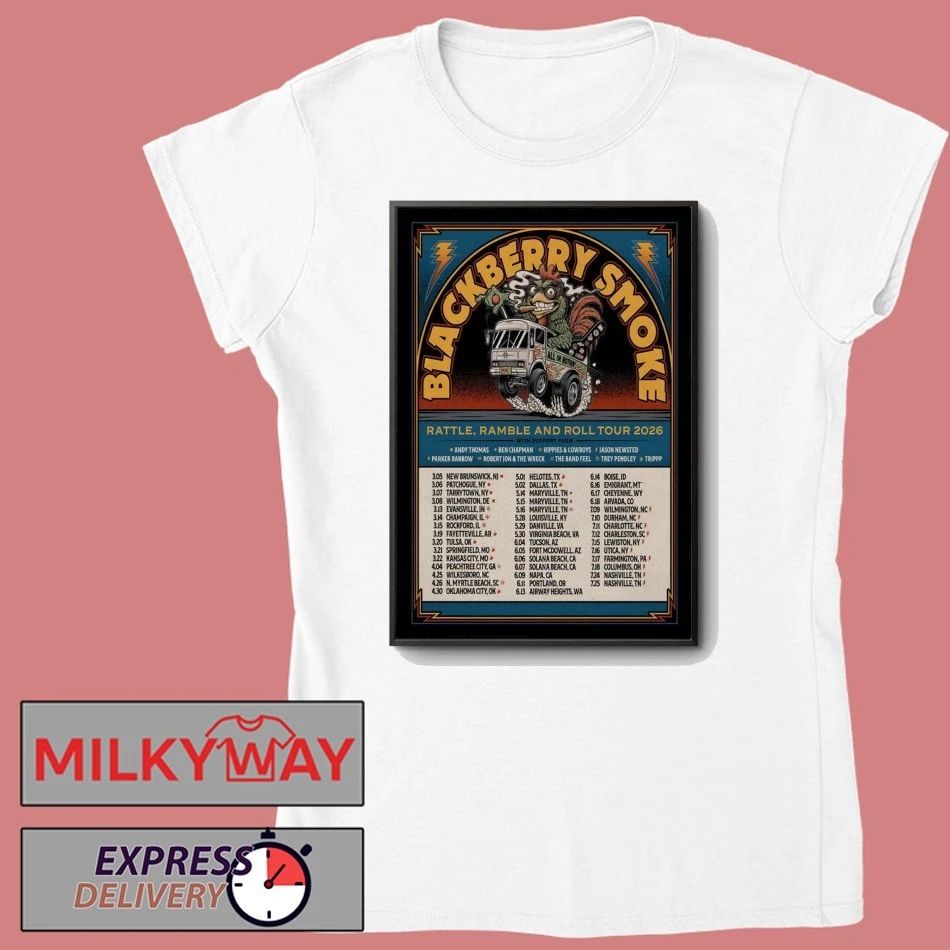 Blackberry Smoke Rattle, Ramble And Roll Tour 26 Poster shirt