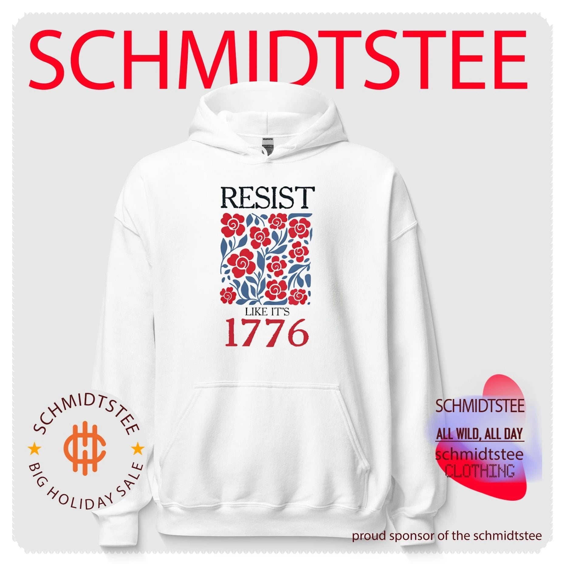 Resist like it’s 1776 flowers illustration shirt