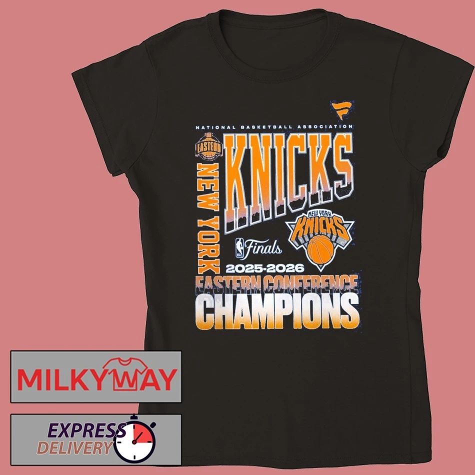New York Knicks Fanatics 2026 NBA Eastern Conference Champions Blue T-Shirt