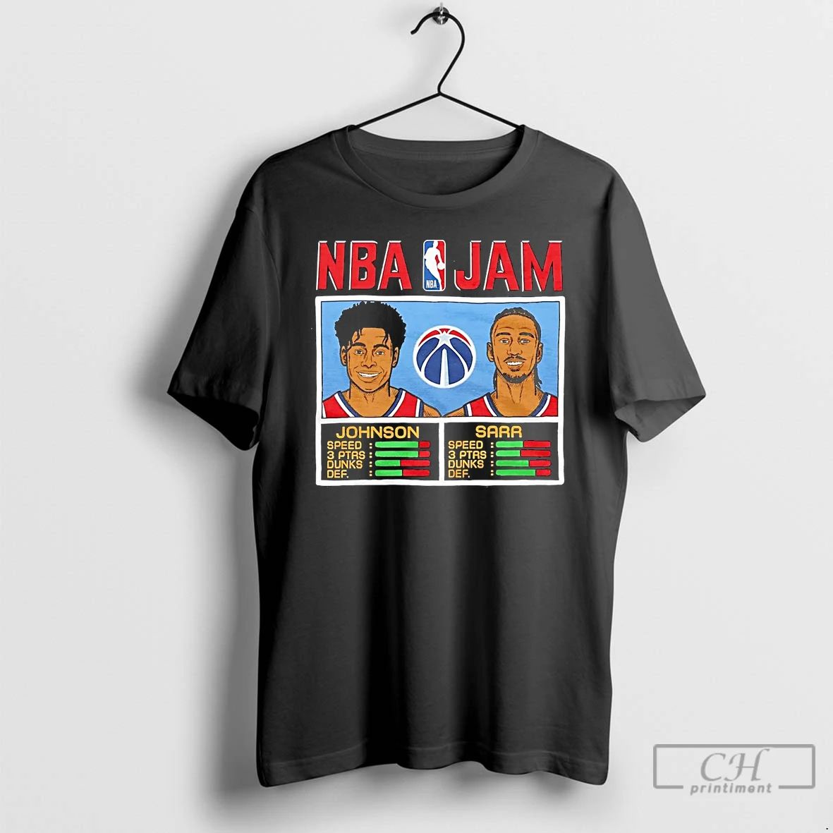 Classic Cameron Johnson And Alex Sarr Nba Jam Washington Wizards T Shirts