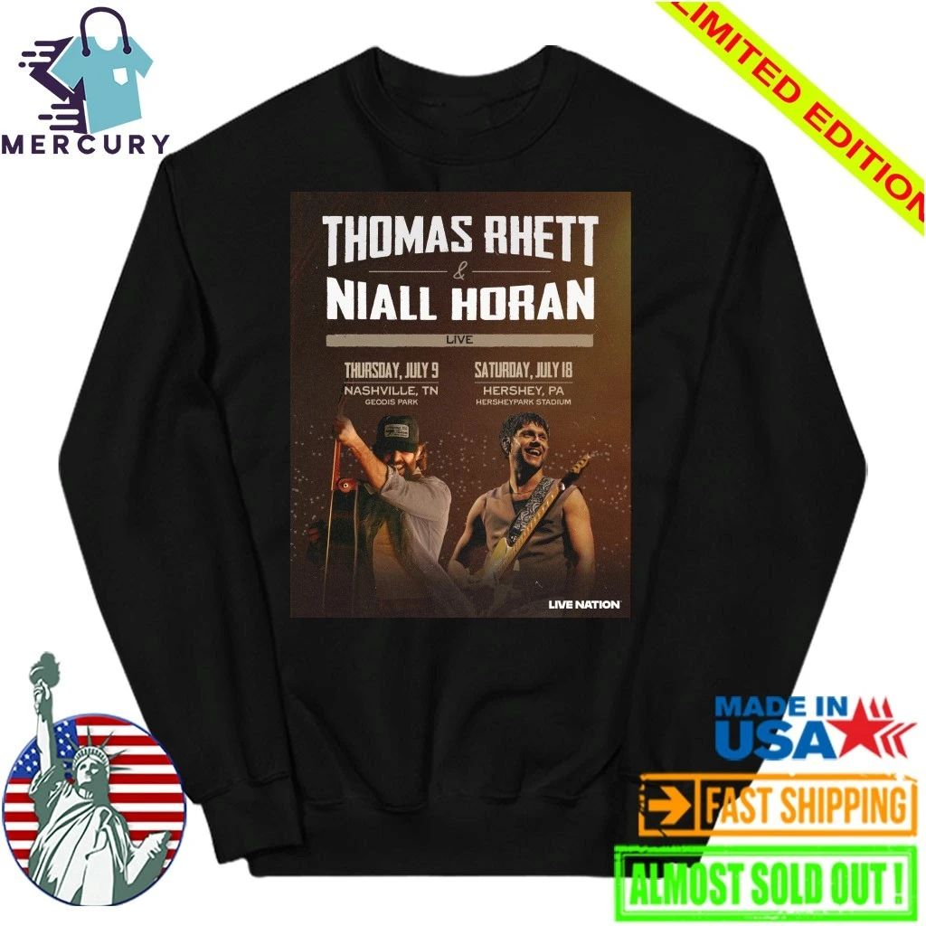 Thomas Rhett And Niall Horan 2026 Nashville TN Hershey PA Geodis Park Hersheypark Stadium July 9th 18th Shirt