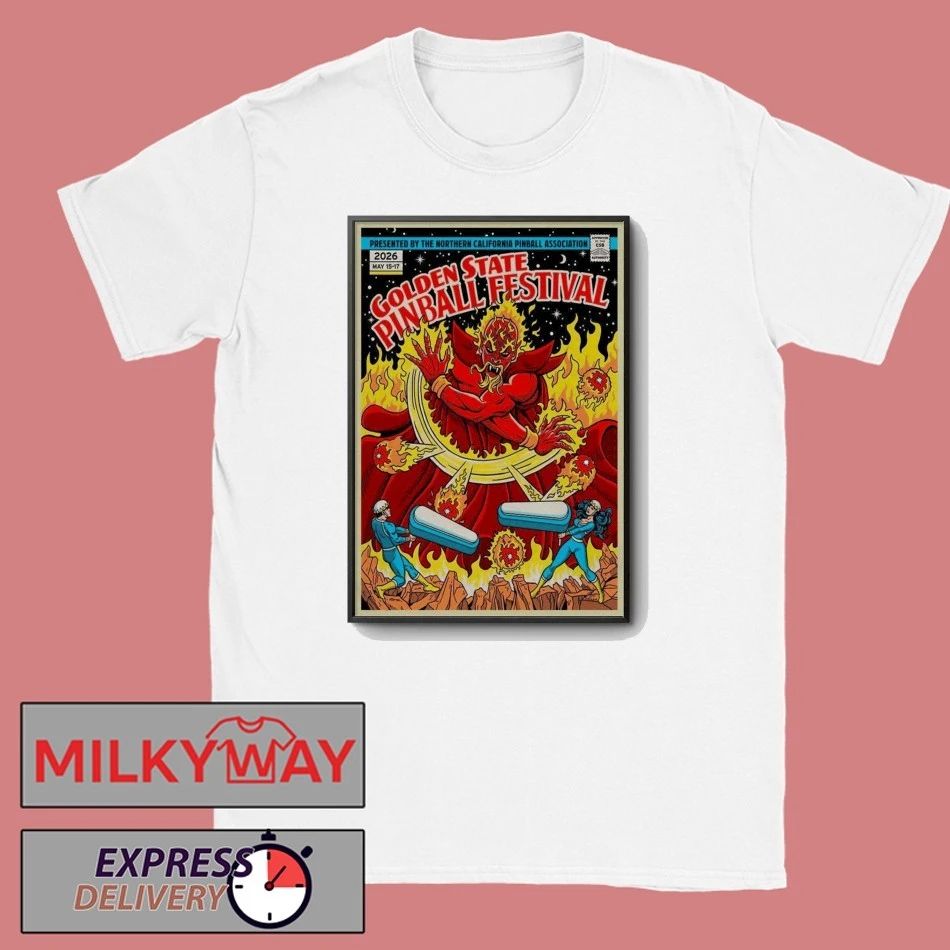 Tour May 17 2026 Golden State Pinball Festival Poster Lodi, CA shirt