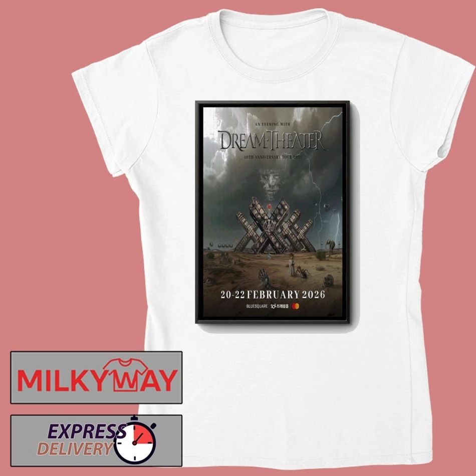Dream Theater 40th Anniversary Tour Poster Feb 20-22 2026 shirt
