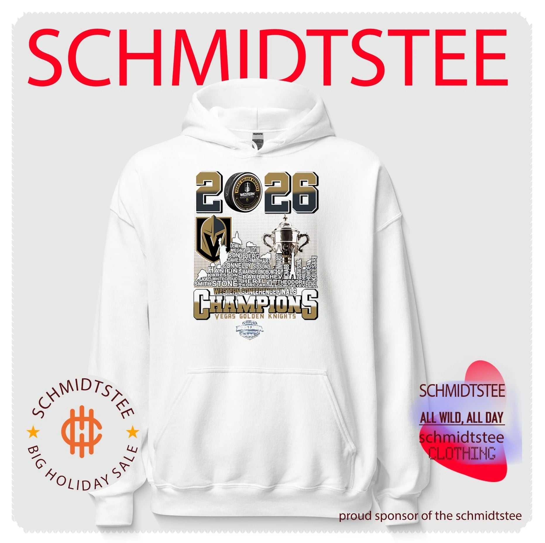 Vegas Golden Knights 2026 Western Conference Champions skyline shirt
