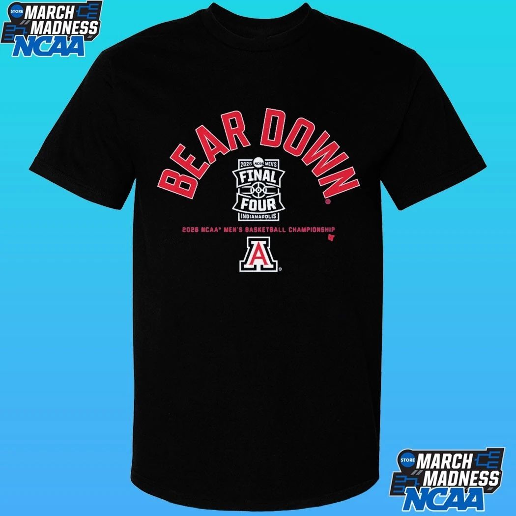 Arizona Wildcats Mbb Bear Down 2026 Final Four Shirt