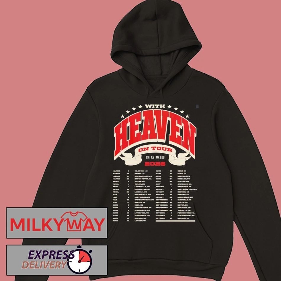 Zach Bryan With Heaven On Top Tour 2026 Merch Two Sided Black T-Shirt