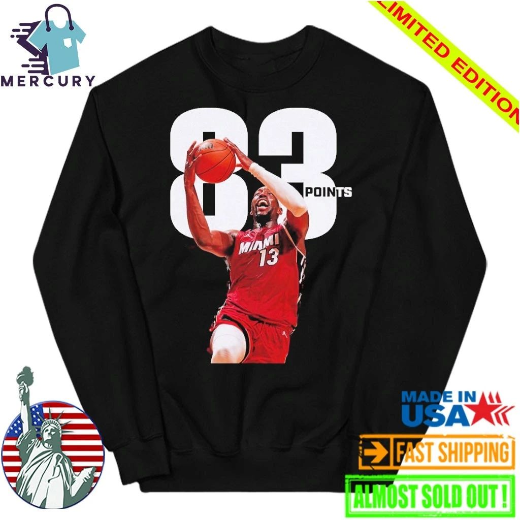 Bam Adebayo With 83 Points Passed Kobe Bryant For The Second-Most Points In A Single Game Shirt