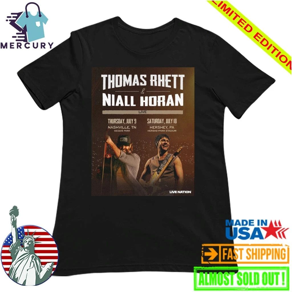 Thomas Rhett And Niall Horan 2026 Nashville TN Hershey PA Geodis Park Hersheypark Stadium July 9th 18th Shirt