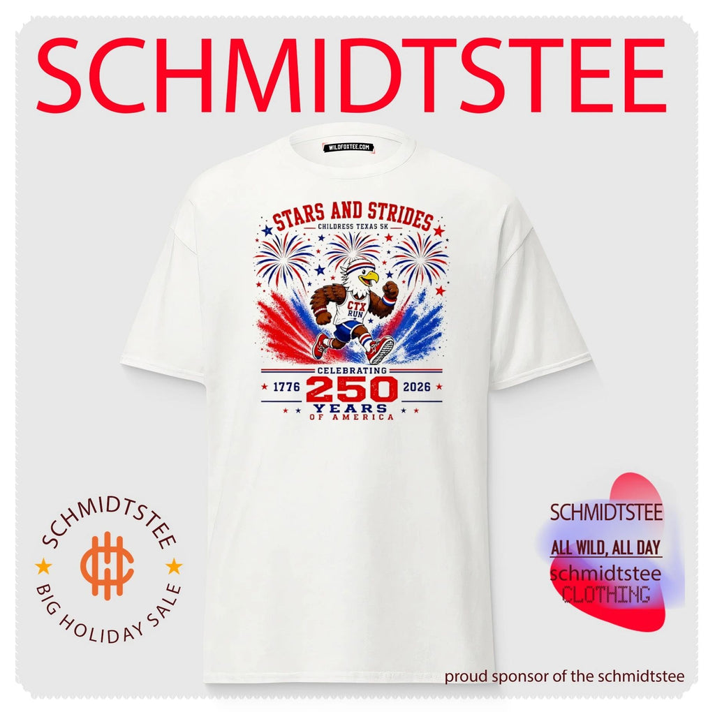 Childress Texas 5K stars and strides celebrating 250 years mascot shirt