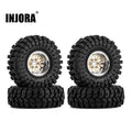 INJORA 1.0″ 62*22mm Offset -4.4mm Beadlock Wheels Tires Set for 1/18 1/24 RC Crawlers