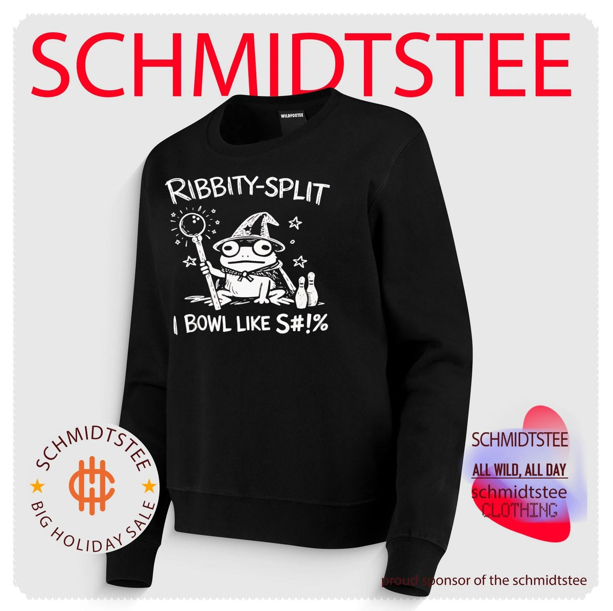Frog ribbity-split I bowl like shit shirt