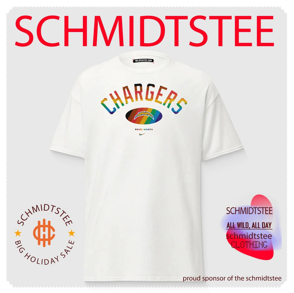 Los Angeles Chargers Pride Month Rainbow logo shirt
