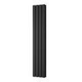 Typhoon – Black Designer Radiator H1400mm x W272mm Double Panel – Feet Included