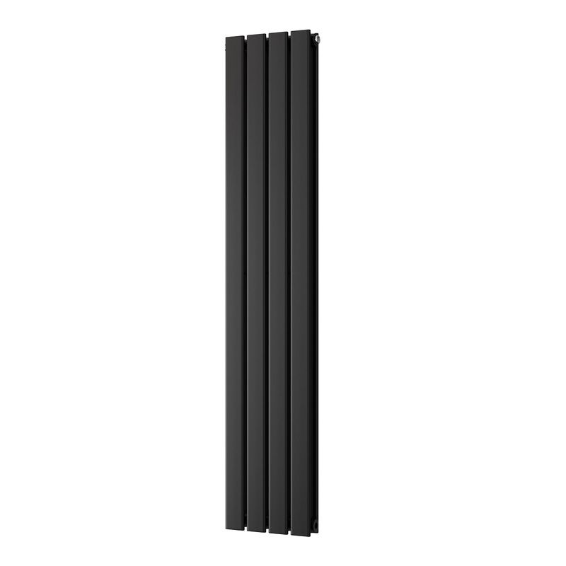 Typhoon – Black Designer Radiator H1400mm x W272mm Double Panel – Feet Included