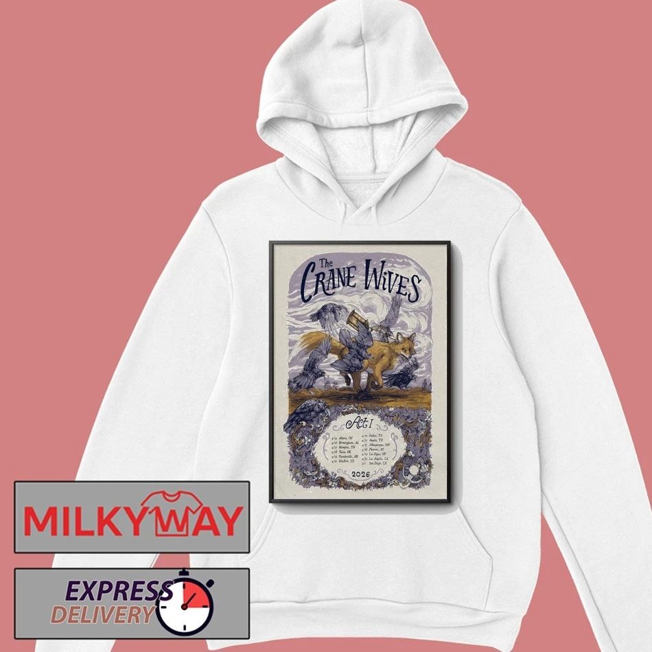 Poster The Crane Wives Tour April 2026 shirt