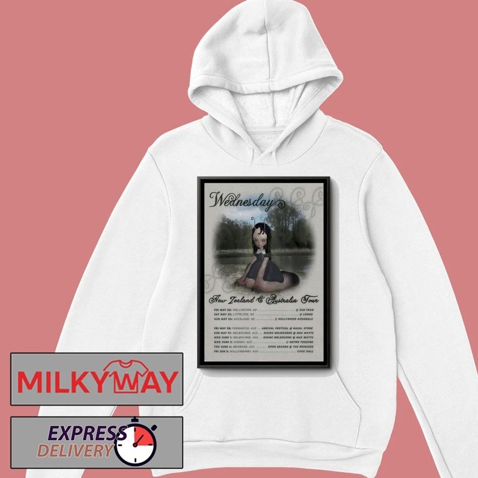 Wednesday New Zealand And Australia 2026 Tour Poster shirt