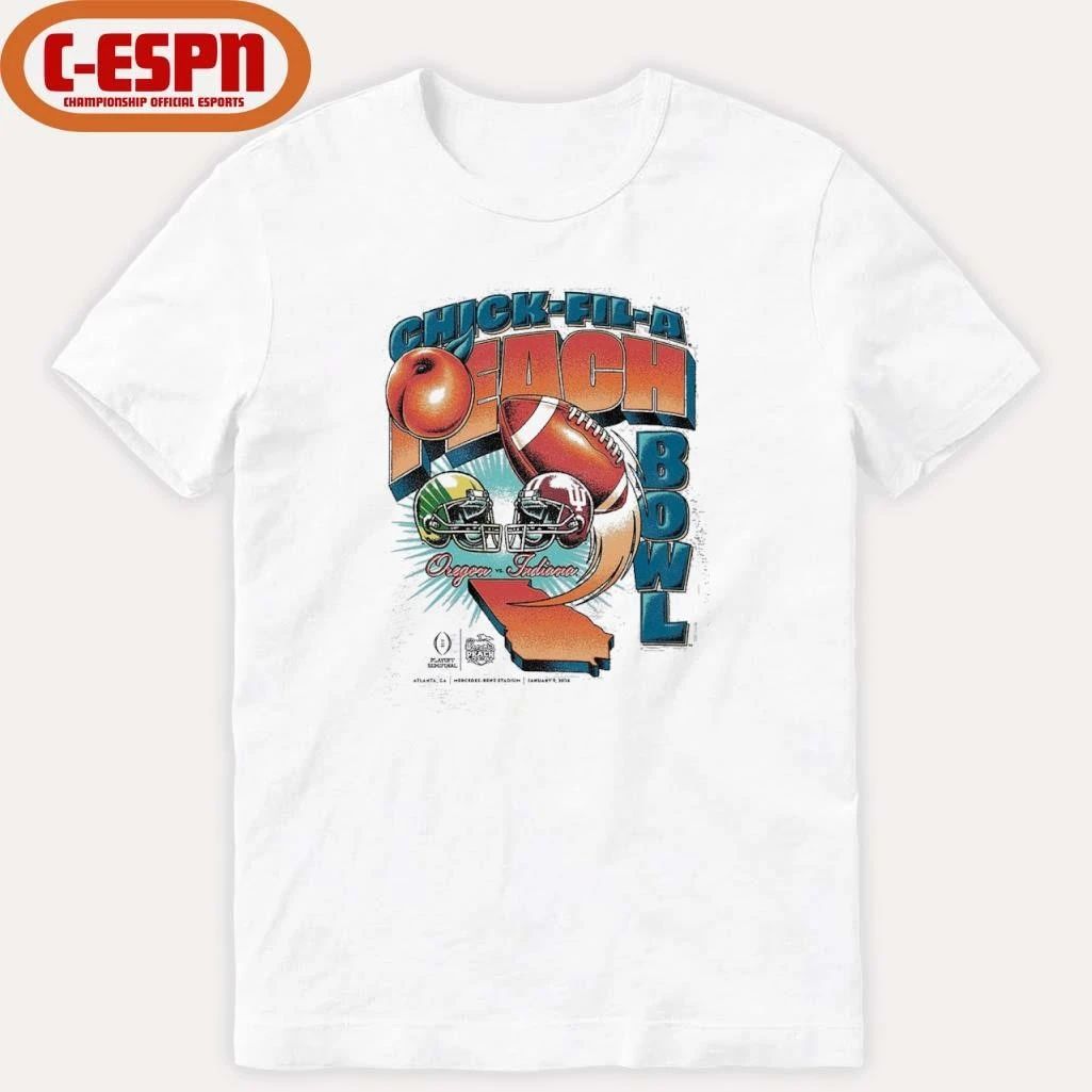 CFP 2026 Peach Bowl Matchup T-Shirt Oregon Vs Indiana