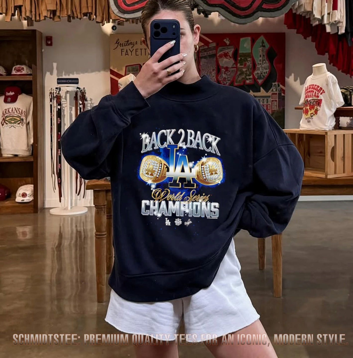 Los Angeles Dodgers Black Back 2 Back World Series Champions Rings shirt