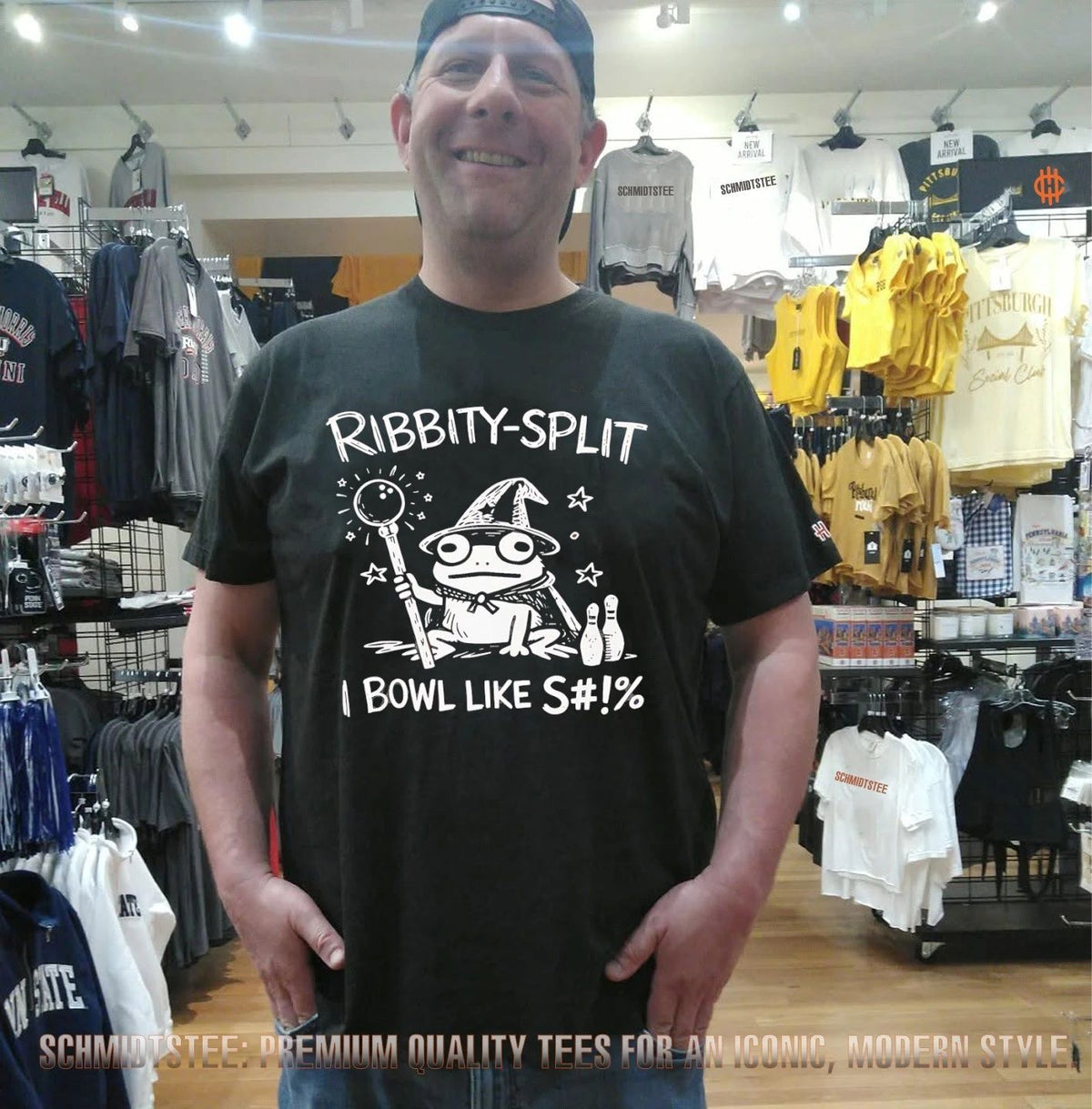 Frog ribbity-split I bowl like shit shirt