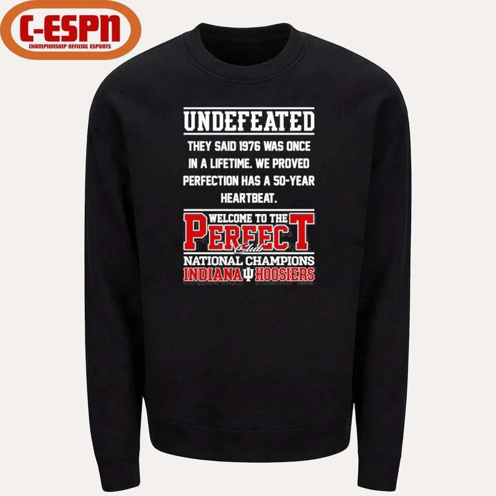 Indiana Football Undefeated Welcome To The Perfect Club National Champions Shirt