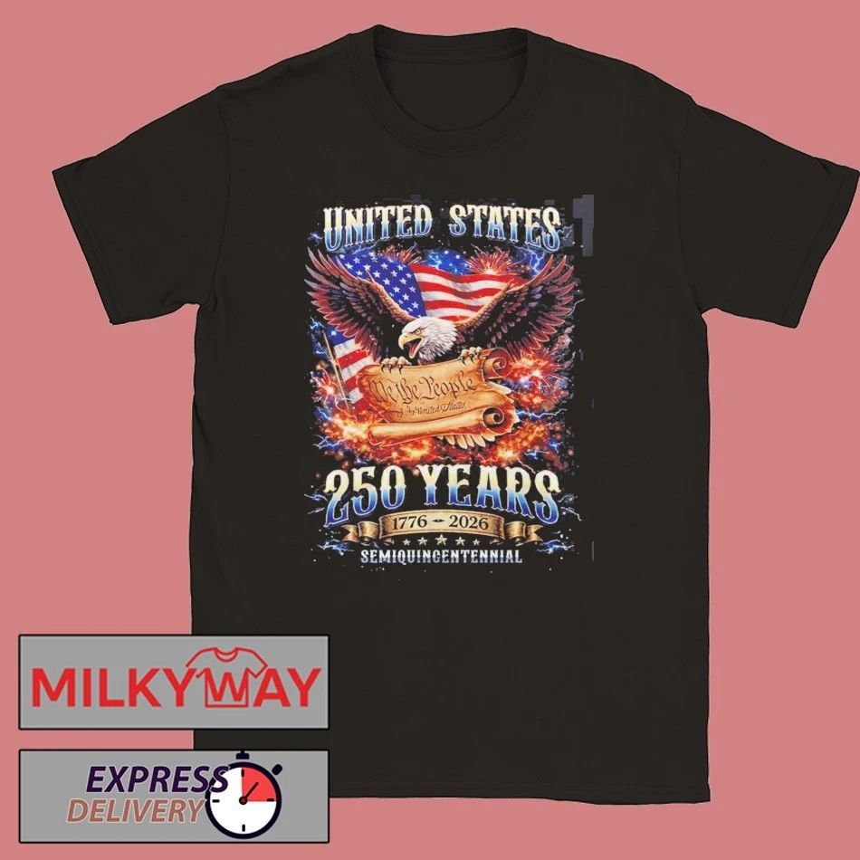 United States Of America USA 250 Anniversary 1776 2026 Eagle Semiquincentennial T-Shirt