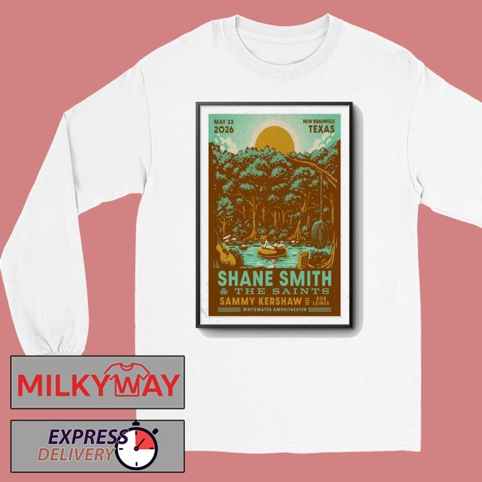 Shane Smith & The Saints May 23 2026 At Whitewater Amphitheater Show Poster shirt