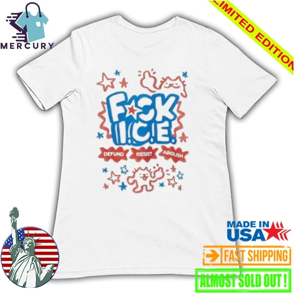 Cat Abolish Ice Defund Resist Protest Shirt