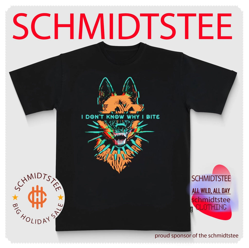 I Don’t Know Why I Bite Glitch Wolf shirt