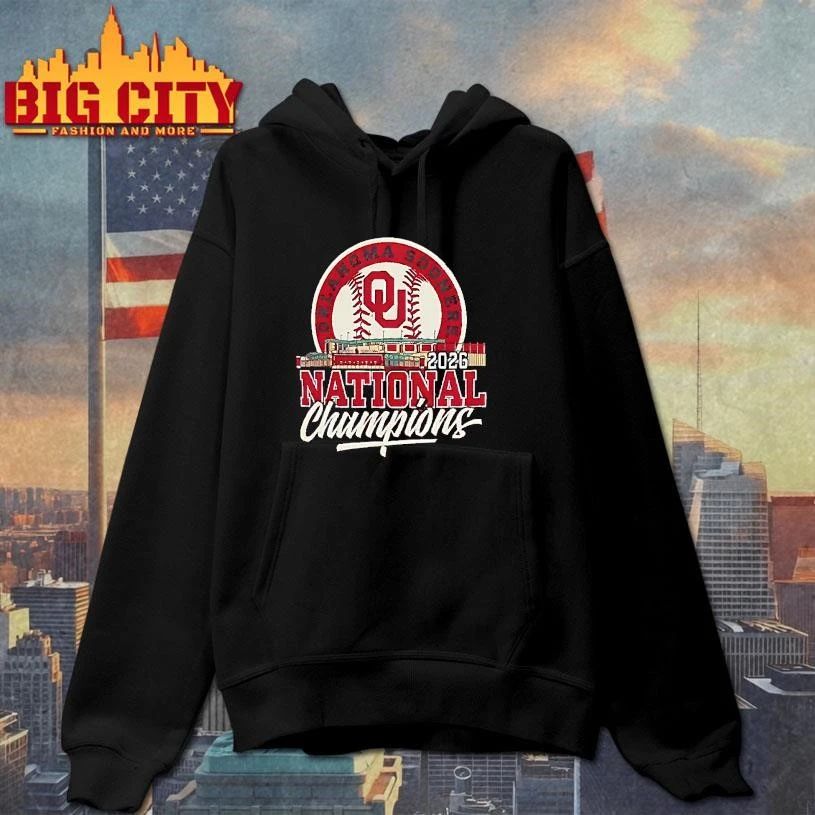 Oklahoma Sooners 2026 Ncaa Baseball World Series Champions Stadium Shirt