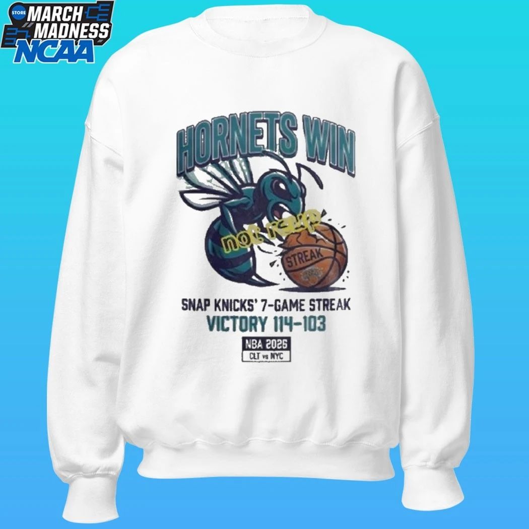 Hornets Win Snap Knicks’ 7 Game Streak Victory 114 103 Nba 2026 Sport Shirt