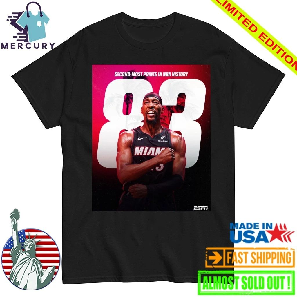 Bam Adebayo Miami Heat 83 Points Second Most Points In NBA History Shirt