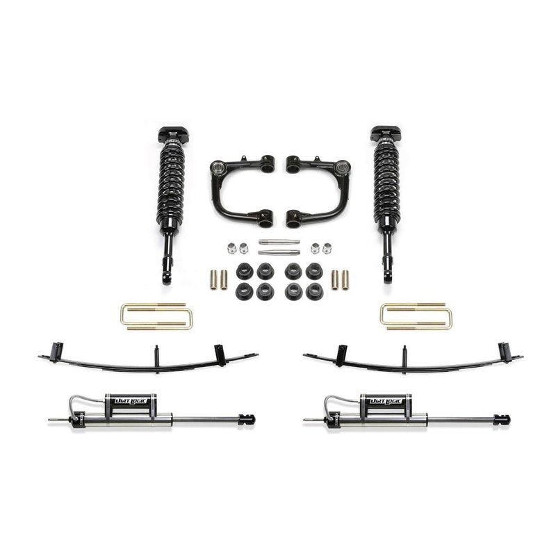 Fabtech 3″ Uniball UCA System w/Front Dirt Logic 2.5 Coilovers & Rear Dirt Logic 2.25 Shocks w/Reservoir w/Spring Pack Kit for 2016-2023 Toyota Tacoma 4WD RWD w/3″ lift 6-Lug