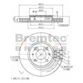 Bremtec Euro-Line Disc Brake Rotor (Pair) 257.2mm BDR10840EL