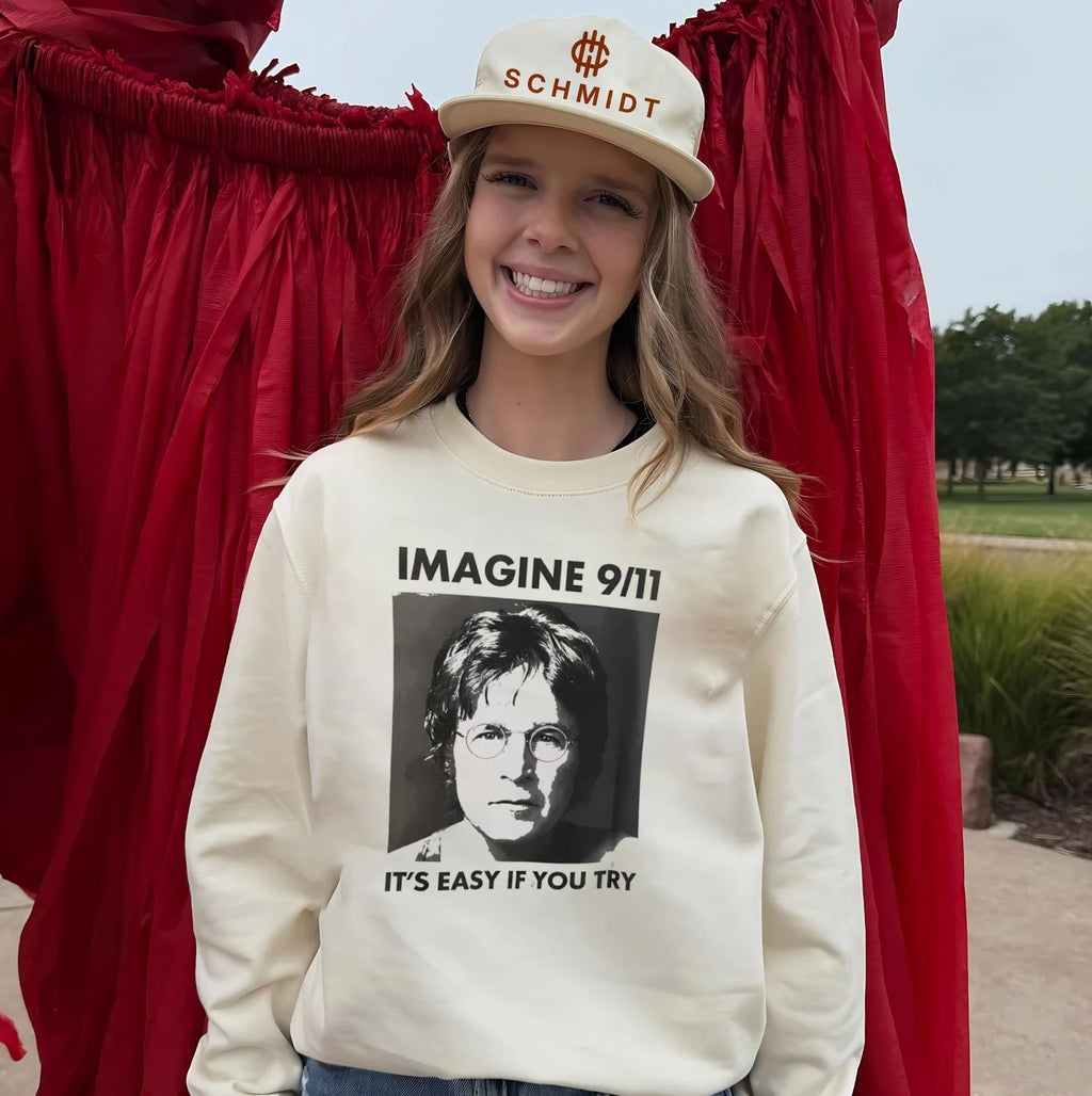 John Lennon imagine 9 11 it’s easy if you try shirt