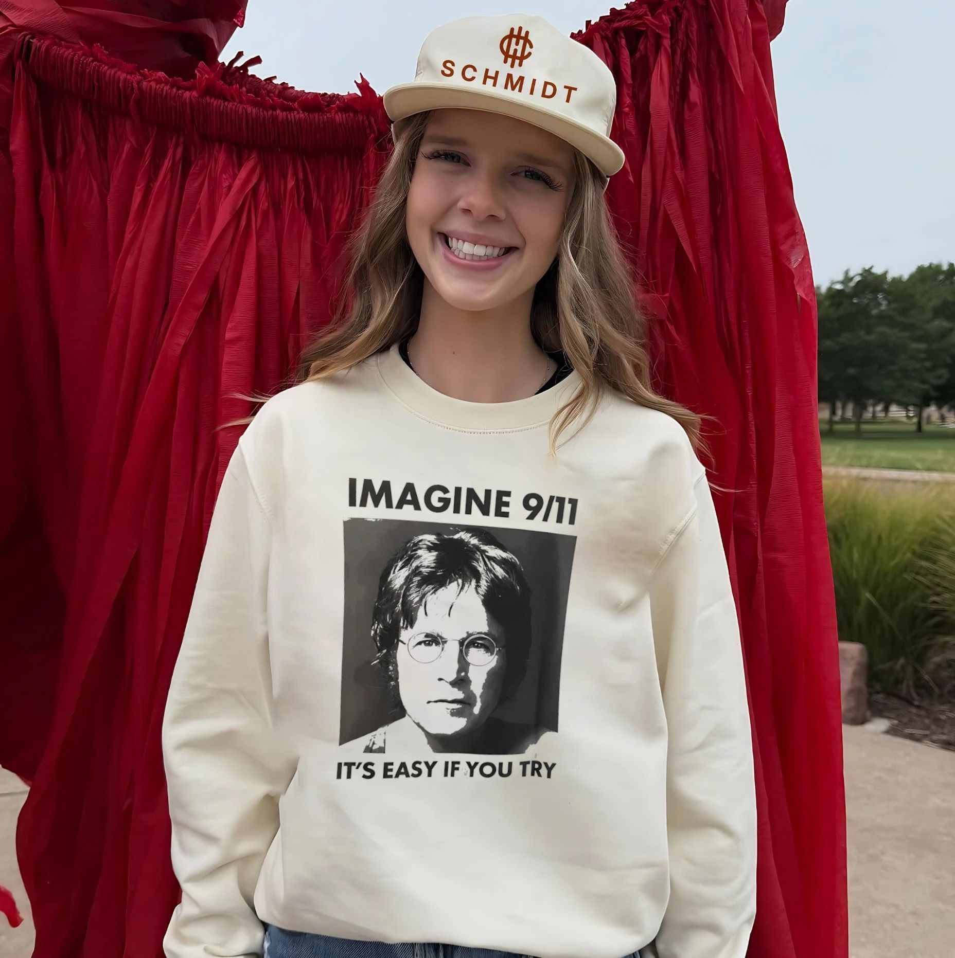 John Lennon imagine 9 11 it’s easy if you try shirt