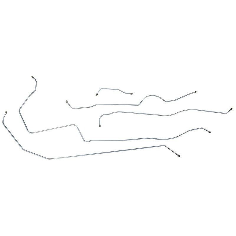 1937 Oldsmobile F-37 Complete Drum Brake Line Kit, 5pc Stainless