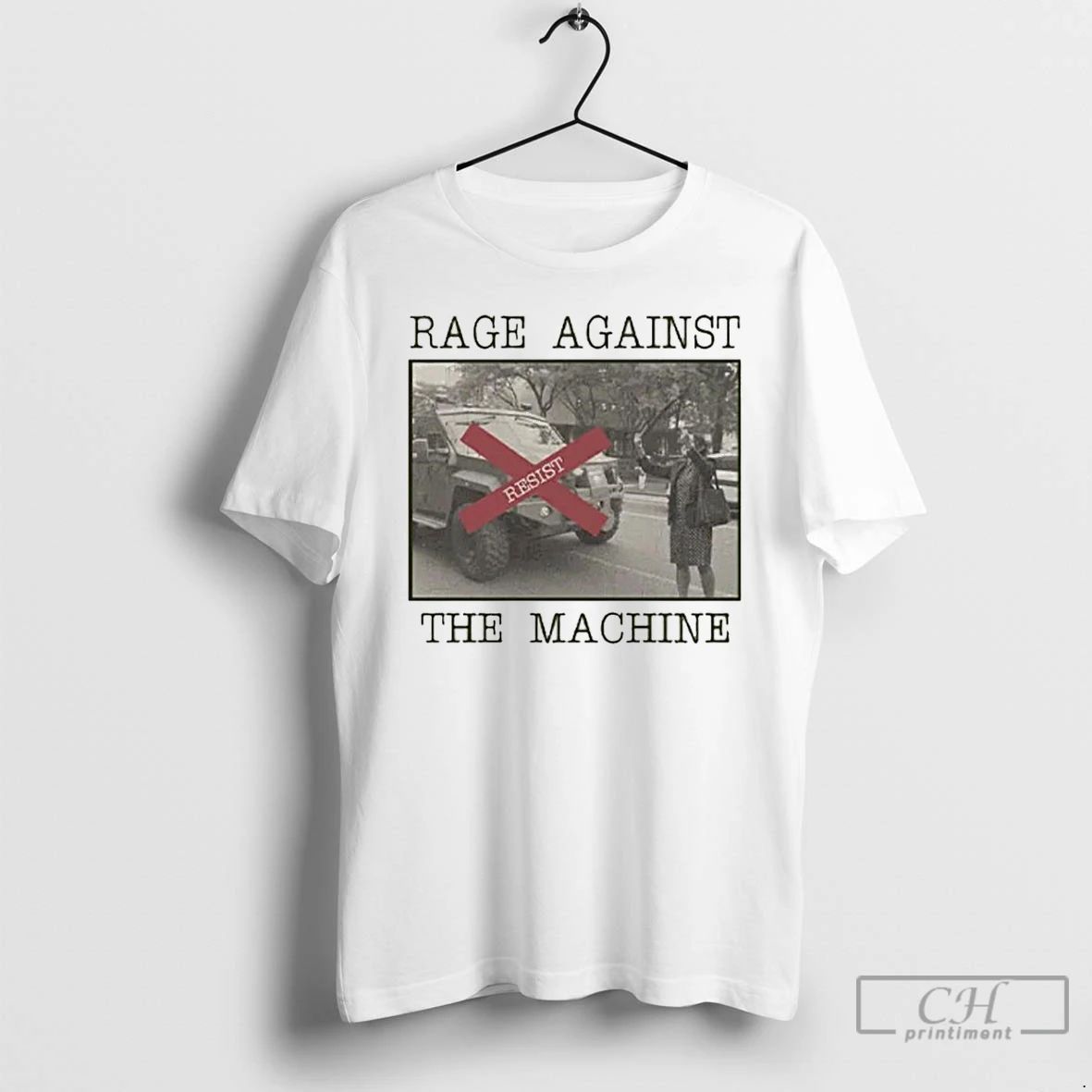 Classic New York Woman Resist Rage Against The Machine Photo T Shirts
