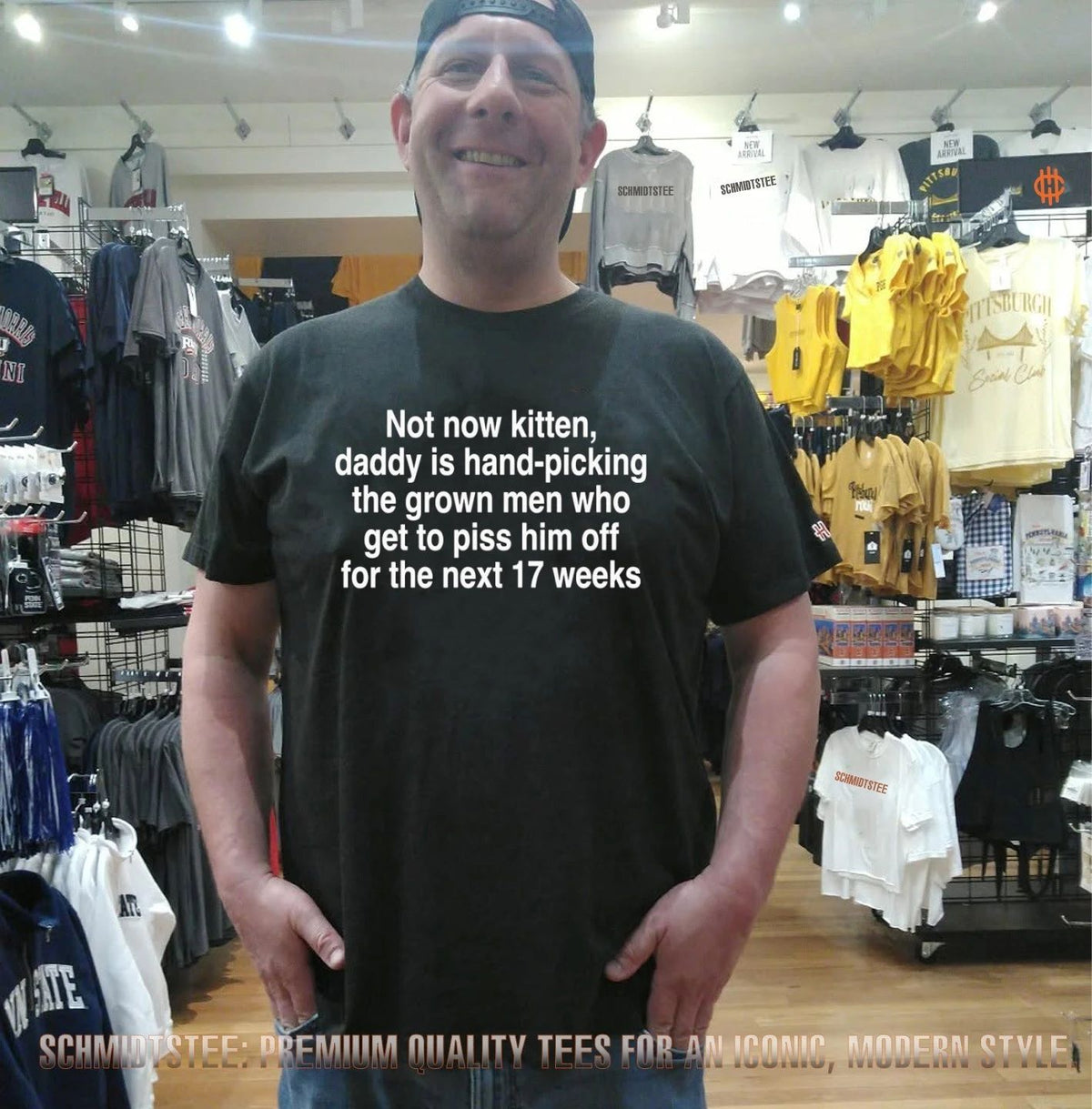 Not now kitten daddy is hand-picking the grown men who get to piss him off for the next 17 weeks shirt