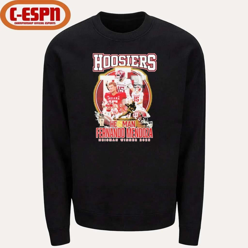 Hoosier He15man Fernando Mendoza Heisman Winner 2025 Shirt