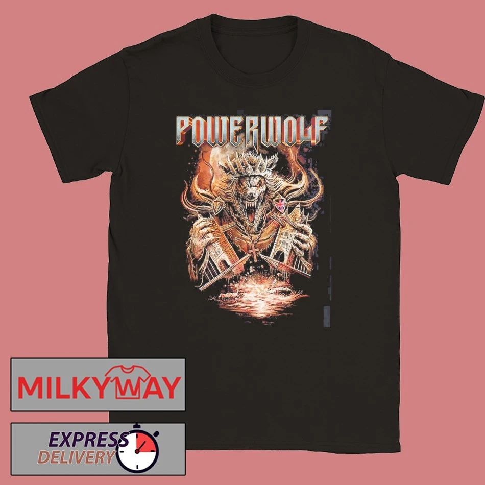 Powerwolf London UK 2026 Tour Merch Tee At OVO Arena Wembley On March 7 2026 The Wembley Metal Mass Wake Up The Wicked Tour T-Shirt