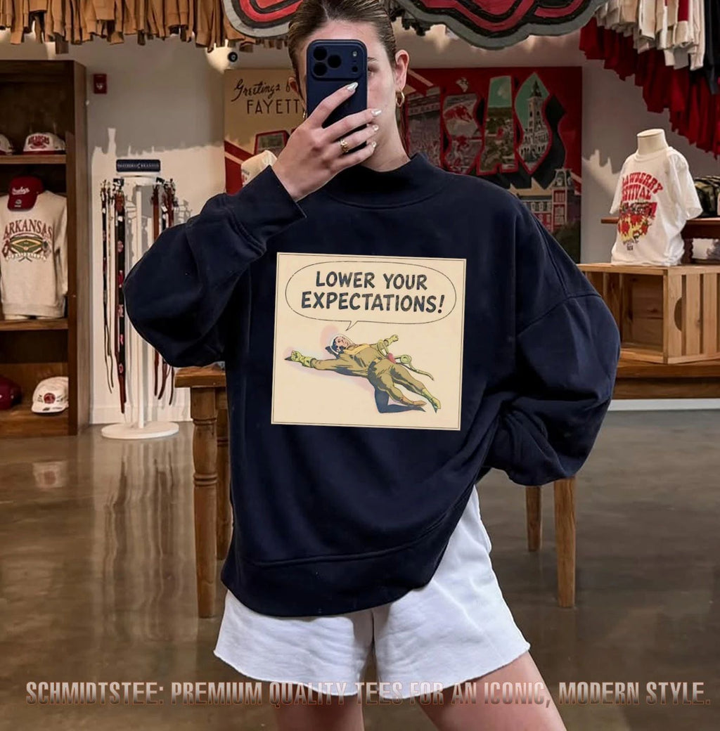 Lower Your Expectations Retro Astronaut shirt
