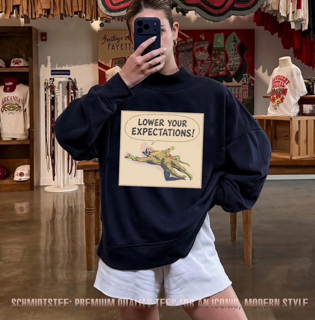 Lower Your Expectations Retro Astronaut shirt